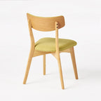 Sedie da pranzo imbottite in legno di gomma stile Mid-Century Modern, set da 4