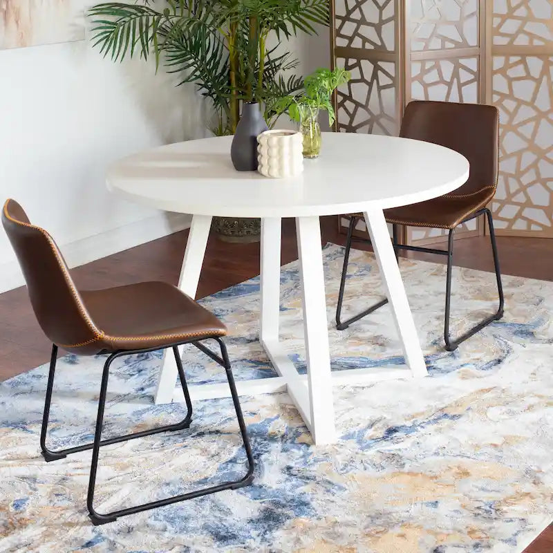 Set di Tavolo e Sedie da Pranzo Compatto, Set di Tavolo e Sedie da Conversazione con Gambe di Sedie in Metallo per Ufficio Soggiorno