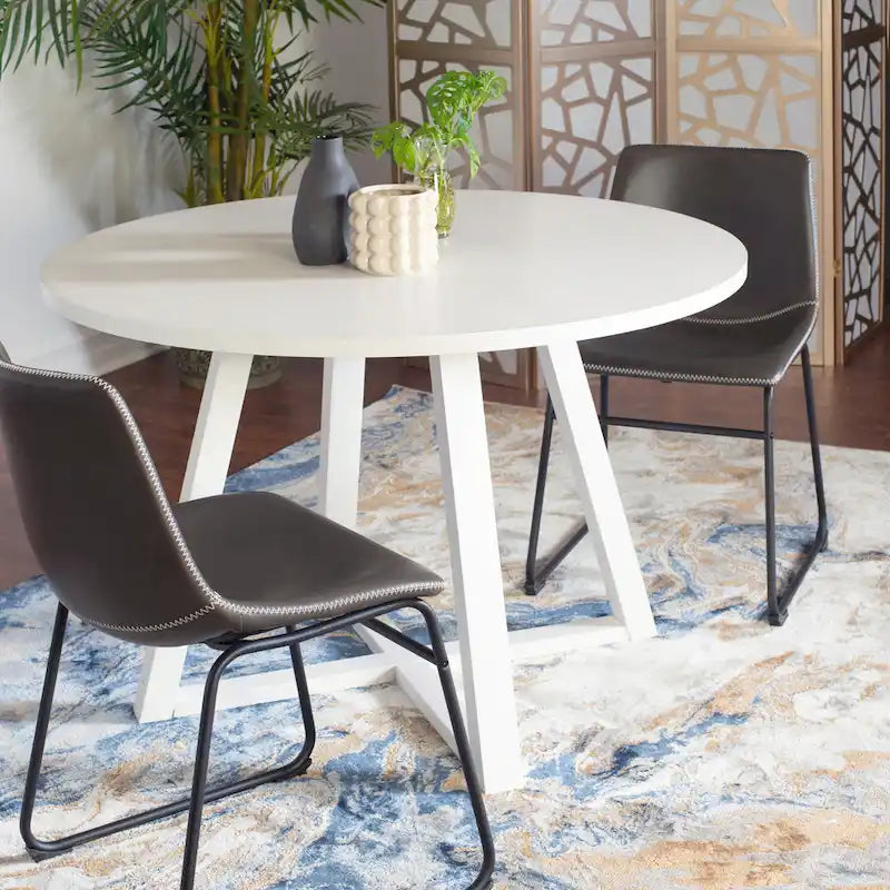 Set di Tavolo e Sedie da Pranzo Compatto, Set di Tavolo e Sedie da Conversazione con Gambe di Sedie in Metallo per Ufficio Soggiorno