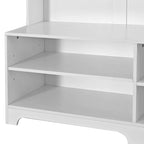 Appendiabiti Moderno con Scarpiera, Mobile Porta Scarpe, Ripiani e Pannello Forato, per Ingresso e Corridoio, Soggiorno