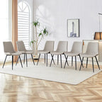 Set di 4 sedie da pranzo, sedia da pranzo familiare con schienale in pelle, sedia da pranzo comoda per cucina con cuscino extra largo