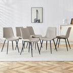 Set di 4 sedie da pranzo, sedia da pranzo familiare con schienale in pelle, sedia da pranzo comoda per cucina con cuscino extra largo