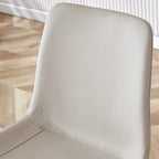 Set di 4 sedie da pranzo, sedia da pranzo familiare con schienale in pelle, sedia da pranzo comoda per cucina con cuscino extra largo