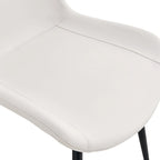 Set di 4 sedie da pranzo, sedia da pranzo familiare con schienale in pelle, sedia da pranzo comoda per cucina con cuscino extra largo