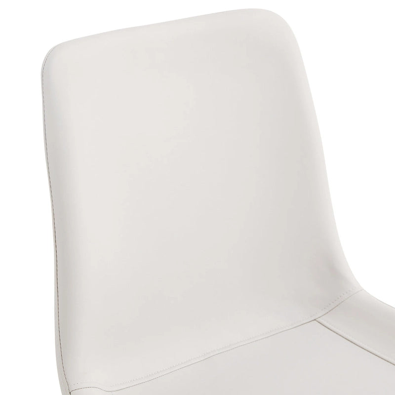 Set di 4 sedie da pranzo, sedia da pranzo familiare con schienale in pelle, sedia da pranzo comoda per cucina con cuscino extra largo