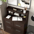 Cassettiera/Mobile Archivio con 3 Cassetti in Legno, in Stile Transizionale
