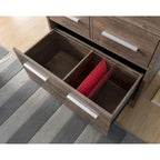 Cassettiera/Mobile Archivio con 3 Cassetti in Legno, in Stile Transizionale