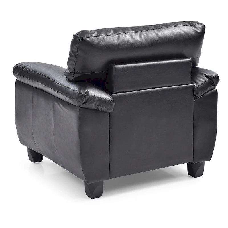 Poltrona d'accento imbottita 36L x 33P x 35A