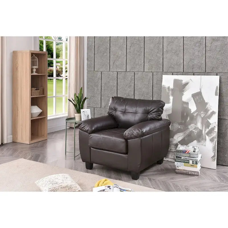 Poltrona d'accento imbottita 36L x 33P x 35A