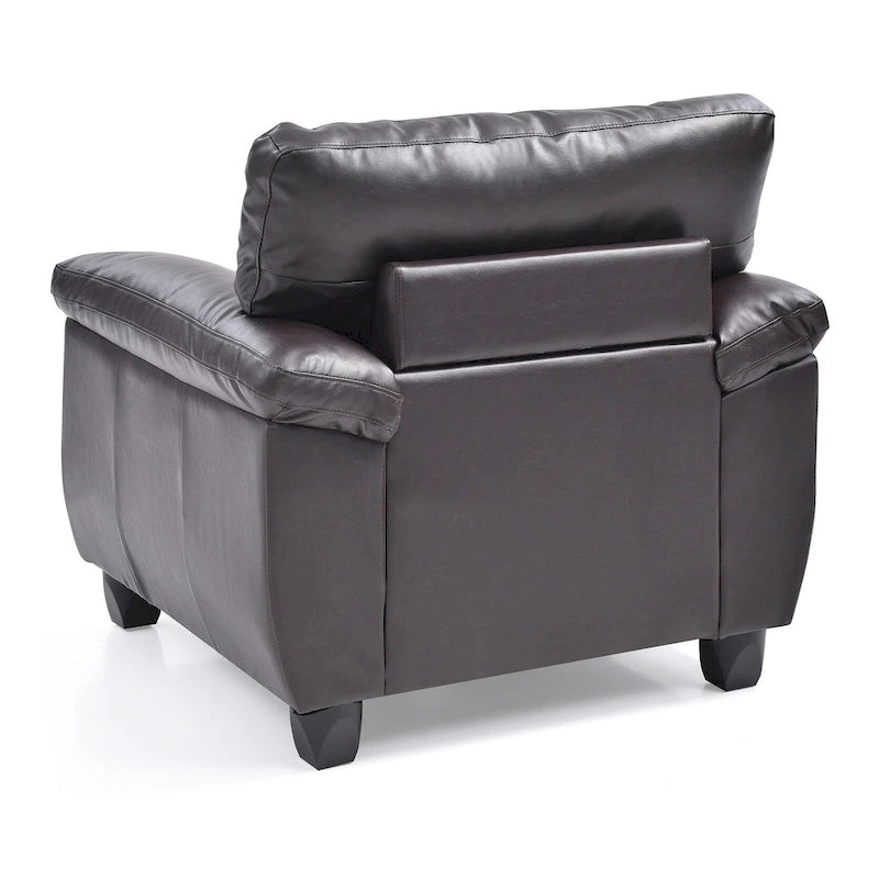 Poltrona d'accento imbottita 36L x 33P x 35A