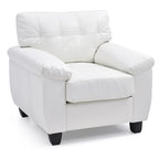 Poltrona d'accento imbottita 36L x 33P x 35A
