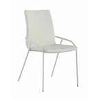 Somette Contemporary White Upholstered Side Chair, Set of 4 - N/A