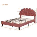 Letto imbottito con testiera floreale