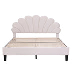 Letto imbottito con testiera floreale