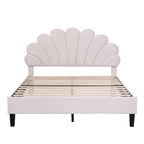 Letto imbottito con testiera floreale