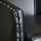 Poltrona Club in Similpelle Nera
