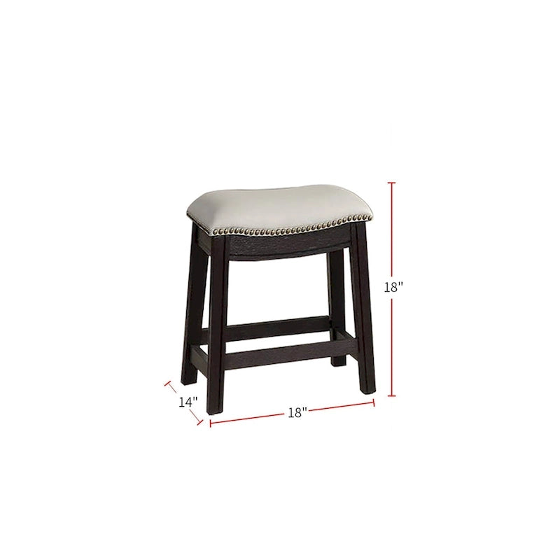 Sgabello da bar in PU grigio, set da 2