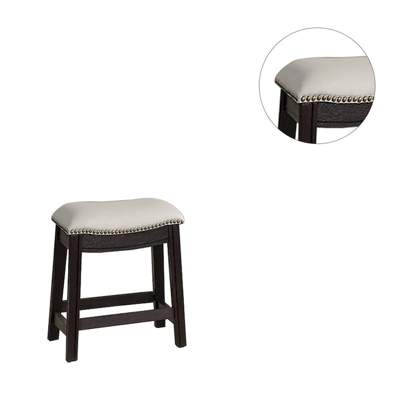 Sgabello da bar in PU grigio, set da 2