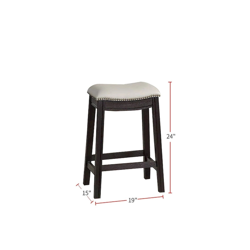 Sgabello da bar in PU grigio, set da 2