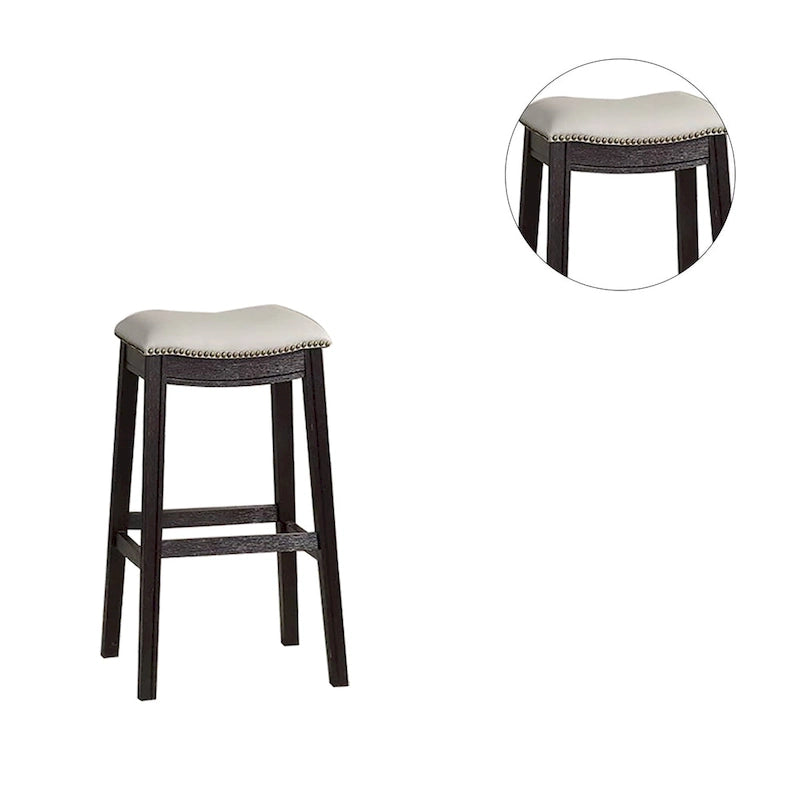 Sgabello da bar in PU grigio, set da 2