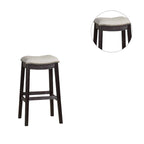 Sgabello da bar in PU grigio, set da 2