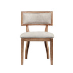 Set di 2 sedie da pranzo in stile antico francese beige chiaro naturale