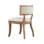Set di 2 sedie da pranzo in stile antico francese beige chiaro naturale