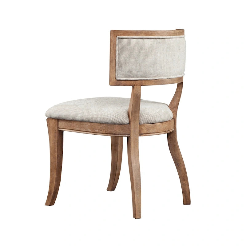 Set di 2 sedie da pranzo in stile antico francese beige chiaro naturale