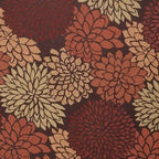 Poltrona "Floral Harvest" con Finitura Noce Scuro