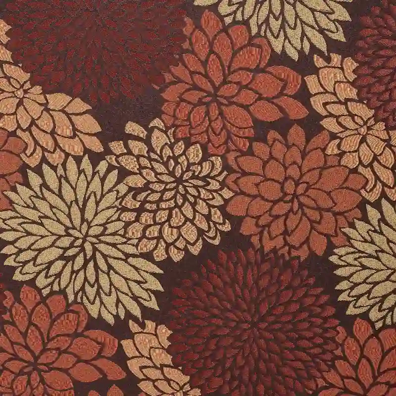 Poltrona "Floral Harvest" con Finitura Noce Scuro