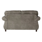 Divanetto "Loveseat" in Similpelle Grigio Pietra con Borchie