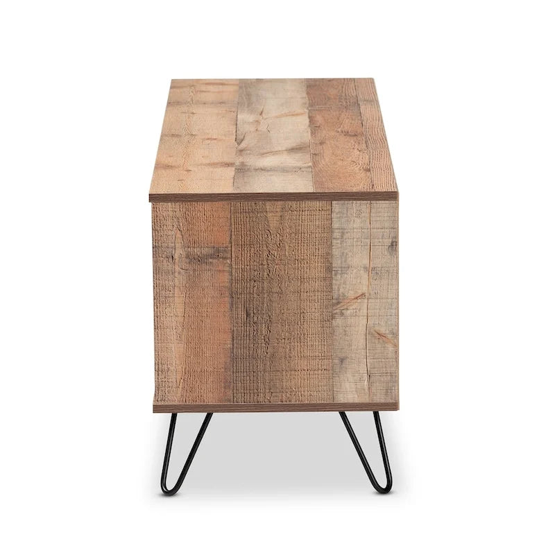 Mobile TV a 1 anta in stile moderno contemporaneo con finitura rovere rustico
