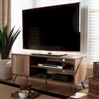 Mobile TV a 1 anta in stile moderno contemporaneo con finitura rovere rustico