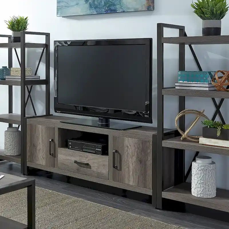 Mobile TV Tanners Creek Greystone con ripiani ad isola