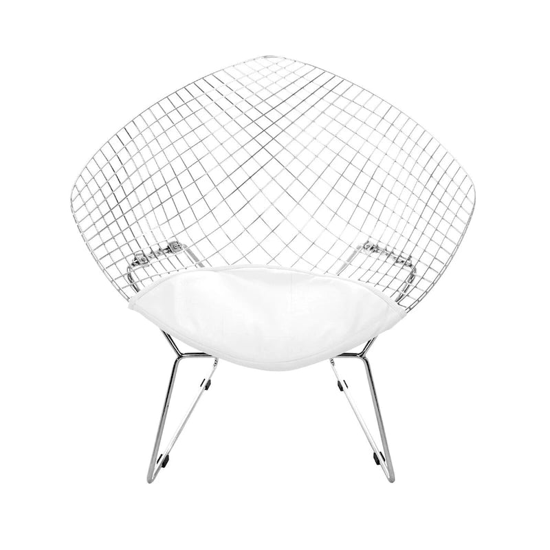 Sedia Diamond Wire con Cuscino Nero - 33A x 33L x 26P