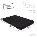 Milliard Materasso Futon in Memory Foam Nero a Piazza e Mezza