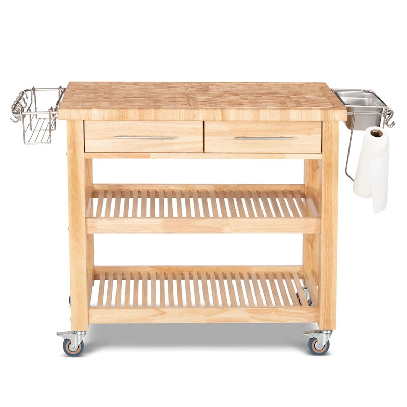 Postazione da Lavoro da Cucina Pro Chef interamente in Legno Naturale