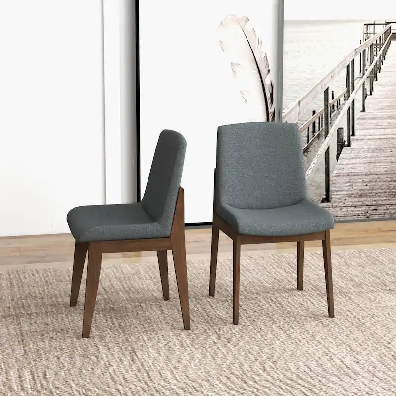 Sedia da pranzo Odessa Mid Century in misto poliestere (set di 2)