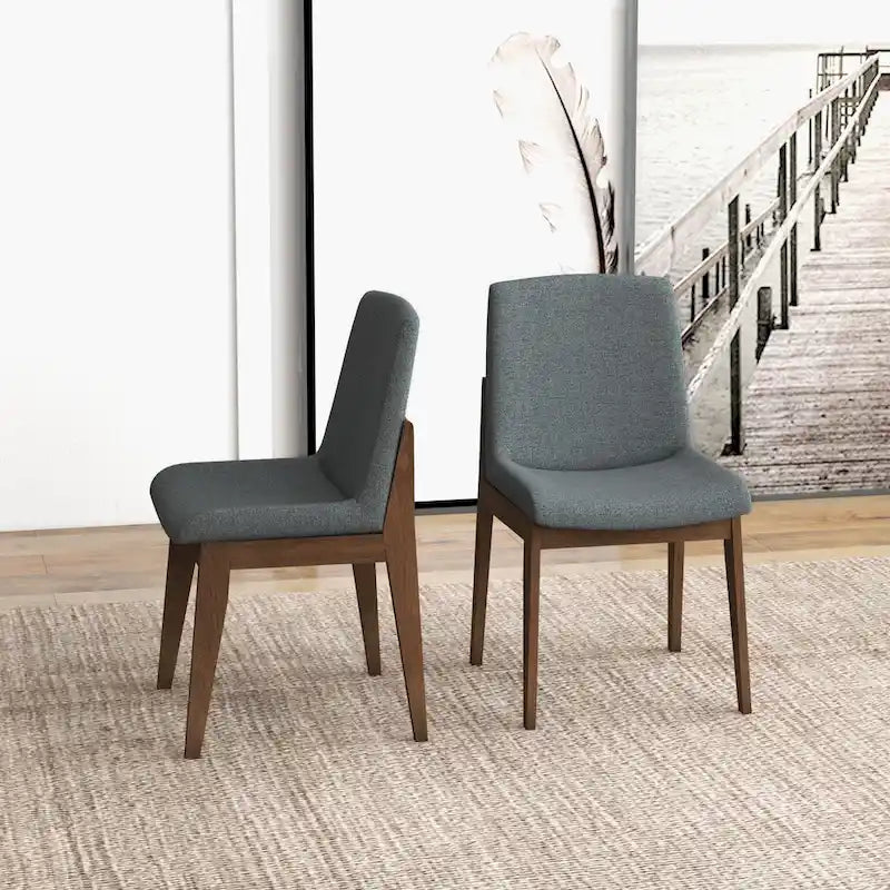 Sedia da pranzo Odessa Mid Century in misto poliestere (set di 2)