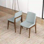Sedia da pranzo Odessa Mid Century in misto poliestere (set di 2)