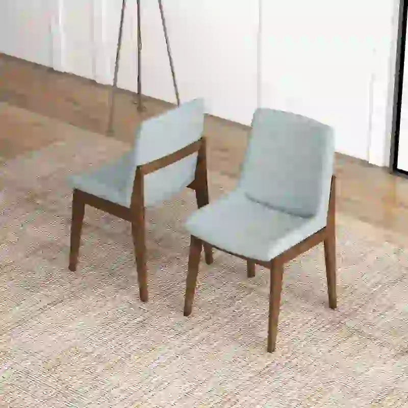 Sedia da pranzo Odessa Mid Century in misto poliestere (set di 2)