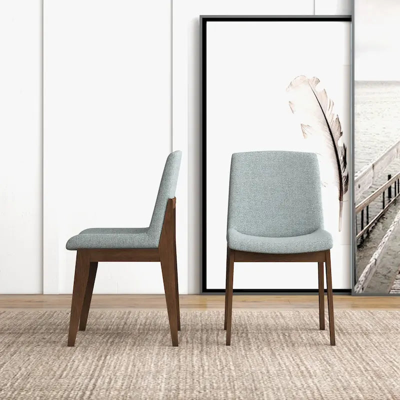 Sedia da pranzo Odessa Mid Century in misto poliestere (set di 2)