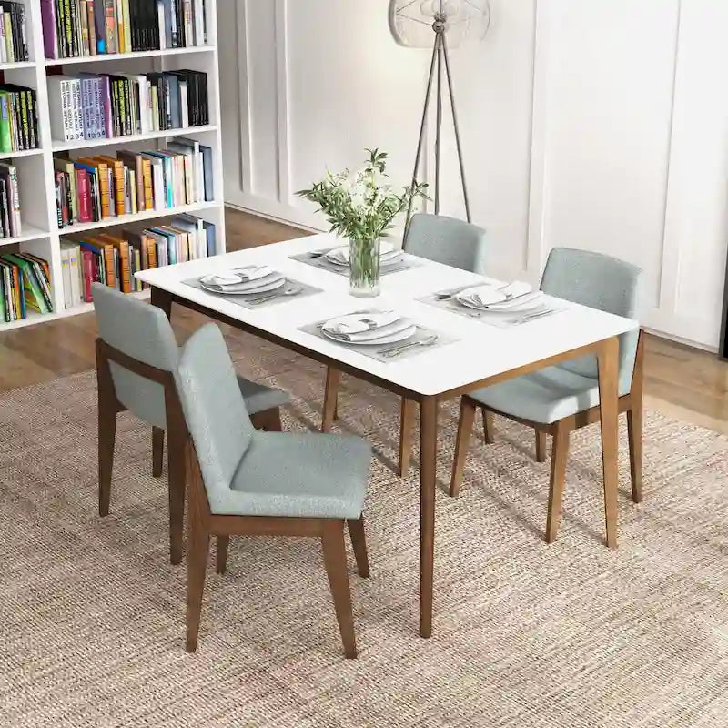 Sedia da pranzo Odessa Mid Century in misto poliestere (set di 2)