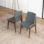 Sedia da pranzo Odessa Mid Century in misto poliestere (set di 2)