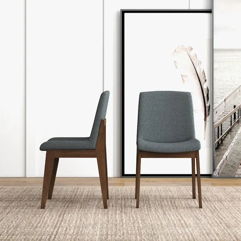 Sedia da pranzo Odessa Mid Century in misto poliestere (set di 2)