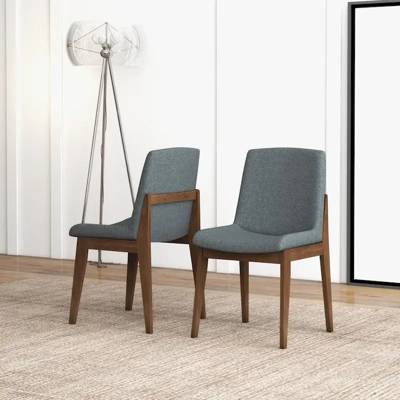 Sedia da pranzo Odessa Mid Century in misto poliestere (set di 2)