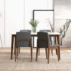 Sedia da pranzo Odessa Mid Century in misto poliestere (set di 2)