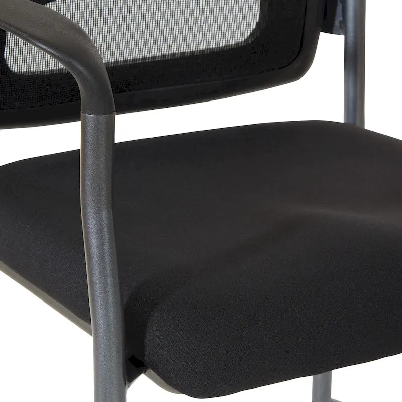 Sedia per visitatori con schienale traspirante e supporto lombare integrato