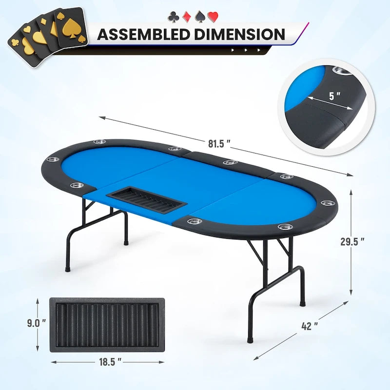 Tavolo da poker da 9 giocatori AVAWING, Casinò e tempo libero