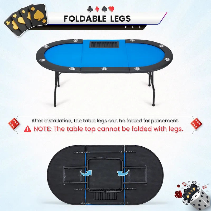 Tavolo da poker da 9 giocatori AVAWING, Casinò e tempo libero